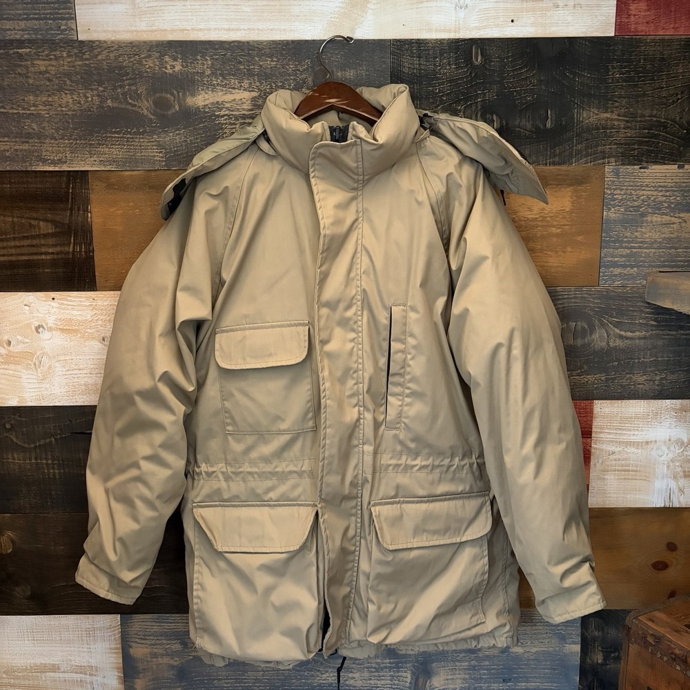 Vintage Eddie Bauer Goose Down Ridgeline Parka Jacket Extreme Cold Hood Medium